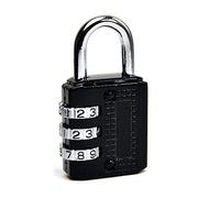 Merriway® BH00408 Combination Padlock with Resettable 3 -Digit Combination, 35 mm (1.3/8 inch) - Black