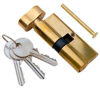 Merriway® BH00439 5-Pin Thumbturn Security Door Lock, 35 x 35 mm, Overall Length 70 mm (2.3/4 inch) - Polished Brass