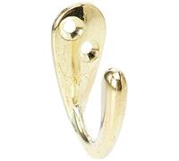Merriway® BH00525 (5 Pcs) Brass Plated Single Robe Hook - Pack of 5 Pieces