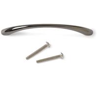 Merriway BH00734 Bow Handle Black Nickel 96mm -2 Pcs