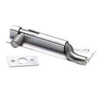 Merriway® BH00759 (4 Pcs) Cranked Swan Neck Surface Slide Door Bolt, Aluminium 75 mm (3 inch) - Pack of 4 Pieces, Grey