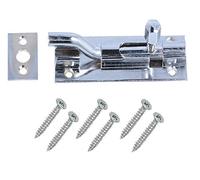 Merriway® BH00777 Swan Neck Surface Slide Door Bolt, 100 mm (4 inch) - Chrome
