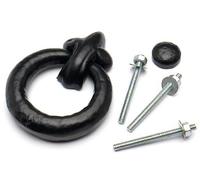 Merriway® BH00790 Ring Pull Antique Heavy Door Knocker, 130 x 95 mm - Black