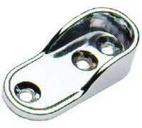 Merriway BH00856 Wardrobe Rod Socket Cp Oval 16mm x 32mm -4 Pcs