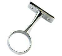 Merriway® BH00860 19mm Rod/ Rail Centre Support Bracket - Chrome (Pack of 2)