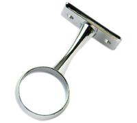 Merriway® BH00895 25mm Rod/ Rail Centre Support Bracket - Chrome (Pack of 2)