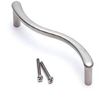Merriway® BH01056 Pull S Style Matt Nickel Handle, 128 mm