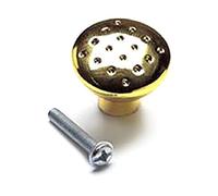 Merriway® BH01074 Dimpled Brassed Cupboard Cabinet Door Knob, 28mm (1.1/8 inch)