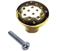 Merriway® BH01075 (20 Pcs) Dimpled Brassed Cupboard Cabinet Door Knob, 28mm (1.1/8 inch) - Pack of 20 Pieces