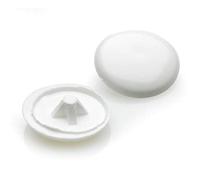 Merriway® BH01140 (100 Pcs) White Clip On Screw Covers for Pozidriv Head, 12 mm (1/2 Inch) Diameter - Pack of 100 Pieces