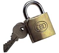 Merriway BH01188 Tri-Circle Padlock H/Duty Brass 32mm -1 Pcs