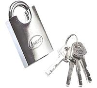 Merriway® BH01300 Chrome on Brass Padlock with Brass Mechanism, 50mm (2 inch)