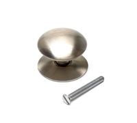 Merriway BH01409 Satin Matt Chrome Victorian Style Cabinet Cupboard Door Knob, 25mm (1 inch) Nickel