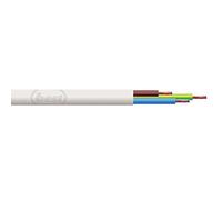 Merriway BH01453 3-Core Round Flex Cable, 2183Y 0.5mm White, 5 Metres (16.5 feet) Meters, 5 m