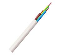 Merriway BH01455 3-Core Round Flex Cable, 2183Y 0.75mm White, 5 Metres (16.5 feet)