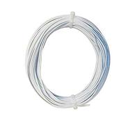 Merriway BH01469 2-Core Standard Figure 8 Solid Copper Thermostat Wire Cable, Door Bell Intercom Phone Entry, 0.5mm White, Metres (33 feet) Meters, 10 m