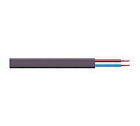 Merriway BH01498 2-Core Flat Flex Cable, 2192Y 0.5mm Black, 10 Metres (33 feet)