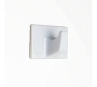 Merriway® BH01531 (2 Pcs) Self Adhesive Hooks, Large Rectangular, 50 x 34mm (2 inch x 1.3/8 inch) White Plastic - Pack of 2 Pieces
