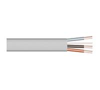 Merriway BH01535 3-Core and Earth Flat Cable, 6243Y 1.5mm Grey, 1 Metre (39 inch)