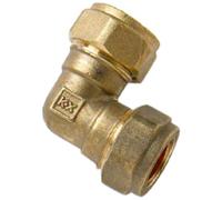 Merriway BH01540 Brass Compression Fitting Elbow 15mm -5 Pcs