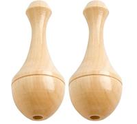 Merriway® BH01558 Drape Curtain Blind Cord Pulls Wooden Vase Shaped, Brown (Pack of 2)