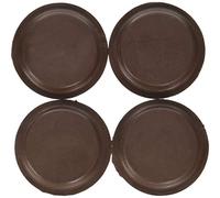 Merriway® BH01560 (4 Pcs) Non-Slip Rubber Castor Cups for Wood Hard Floors, Small Brown Outer Diameter 54mm (2.5/8 inch) - Pack of 4 Pieces