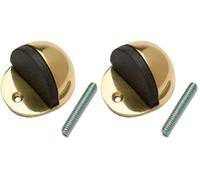 Merriway BH01604 Oval Door Stop Brass 50mm -1 Pcs (Pack of 2)