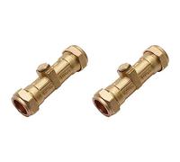 Merriway® BH01652 15mm Non-Return Double Check Valve - Brass (Pack of 2)