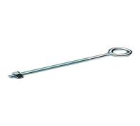 Merriway BH01769 Pack of 1 Eye Bolt with Nut and Washer M8 x 150mm Silver Tone