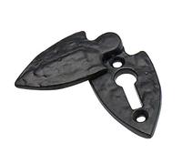 Merriway® BH01797 Fleur-de-Lys Design Covered Keyhole Escutcheon - Black Antique