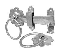 Merriway BH01808 Gate Door Latch Smooth Ring, 150mm (6 inch) -Galvanised, Rustproof, Silver Tone , Grey