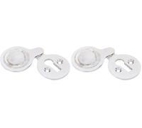 Merriway® BH01810 Victorian Covered Keyhole Escutcheon - Chrome Plated (Pack of 2)