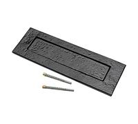 Merriway® BH01857 Letter Plate 250 x 83 mm Plain Black Antique