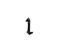 Merriway BH01861 Black Antique Style Screw-On House Flat Gate Post Numeral 75 mm (3 Inch) Number 1
