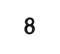 Merriway BH01868 Black Antique Style Screw-On House Flat Gate Post Numeral 75 mm (3 Inch) Number 8