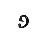 Merriway BH01869 Black Antique Style Screw-On House Flat Gate Post Numeral 75 mm (3 Inch) Number 9