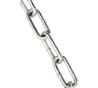 Merriway BH01886 Medium Link Chain, 3 x 21 mm, 2 m Length-Galvanised Welded 3 x 21mm Steel 2 Metre, Grey