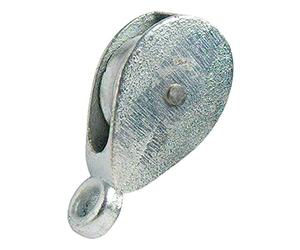 Merriway BH01888 Single Pulley Galvanised 38mm, Grey