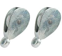 Merriway BH01888 Single Pulley Galvanised 38mm, Grey (Pack of 2)