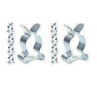 Merriway® BH01980 (5 Pcs) Tool Storage Terry Clip Spring Steel Bright Zinc Plated, 32-43mm (1.1/4-1.11/16 inch) - Pack of 10 Pieces