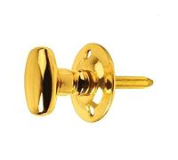 Merriway BH02015 63mm (2.1/2 inch) Oval Thumb Turn for Door Security Mortice Rack Bolt - Polished Brass Key Knob