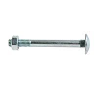 Merriway BH02194 (2 Pcs) Carriage Bolts with Nuts, M8 x 65mm (5/16 inch x 2.5/8 inch) Zinc Plated - Pack of 2 Pieces