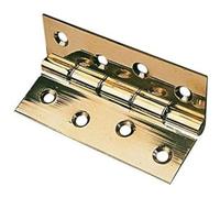 Merriway BH02211 Solid Polished Brass 100mm-2 Pcs Hinge DSW 100mm, 100 mm, Set of 2 Pieces