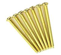 Merriway BH02230 (10 Pcs) EB Electrical Socket Screw, M3.5 x 25 mm (1 Inch), Brass Plated - Pack of 10 Pieces, Electro Brassed