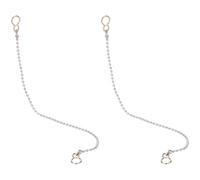 Merriway BH02250 Ball Type Basin Chain with S Hook, 300mm (12 inch) - Chrome Plated (Pack of 2)