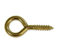 Merriway BH02313 (25 Pcs) EB Picture Mirror Frame Screw-In Eye, Brass Plated 17mm (11/16 inch) - Pack of 25 Pieces