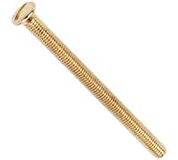 Merriway BH02507 (75 Pcs) EB Electrical Switch Socket Screw, M3.5 x 50mm (2 inch) Raised CSK Head Brass Plated - Pack of 75 Pieces