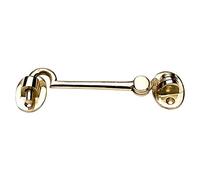 Merriway BH02550 Solid Brass Silent Cabin Door Hook and Eye Catch, 150mm (6 inch)