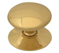 Merriway BH02555 Victorian Cupboard Cabinet Door Knob, 45mm (1.75") - Polished Brass