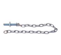 Merriway BH02583 Link Type Basin Chain, 300mm (12 inch) with S Hook and Stay - Chrome Plated